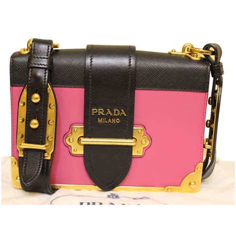 prada cahier printed leather handbag|authentic Prada saffiano bag.